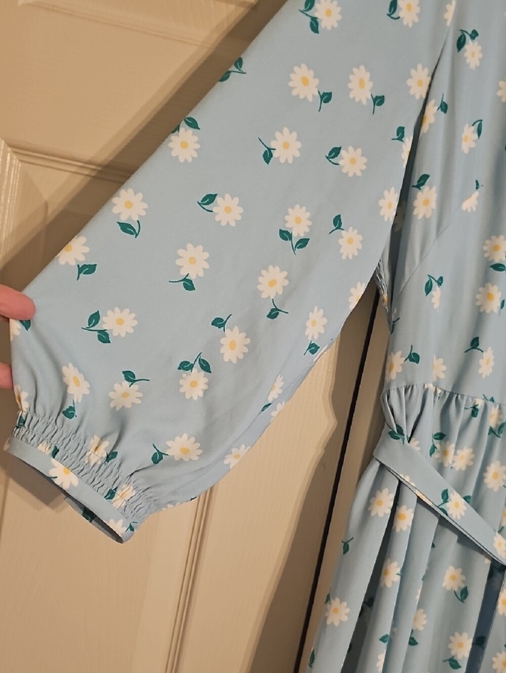 Kate Spade ight Blue Daisy Print Midi Dress - Picture 3 of 10